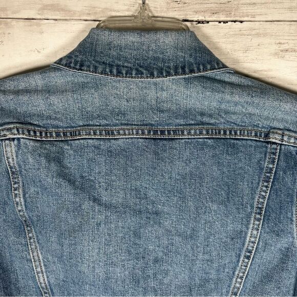 Lucky Brand Denim Cotton Stretch Jean Jacket Trucker Tomboy Pockets S - Picture 5 of 7